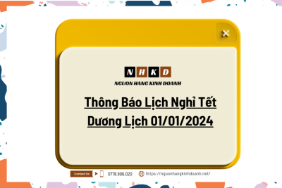 Thông Báo Lịch Nghỉ Tết Dương Lịch 01/01/2024