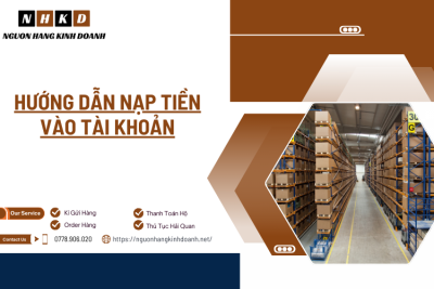 Hướng dẫn nạp tiền vào tài khoản
