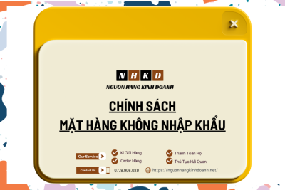 Nguonhangkinhdoanh thông báo các mặt hàng cấm nhập khẩu theo quy định nhà nước